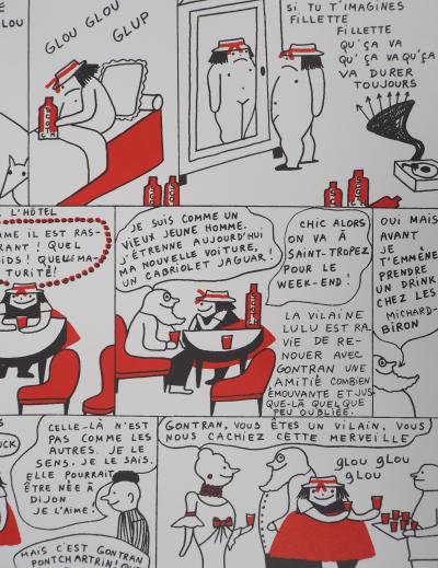 Yves SAINT LAURENT : La vilaine Lulu et son ami Gontran - Lithographie, 1985 2