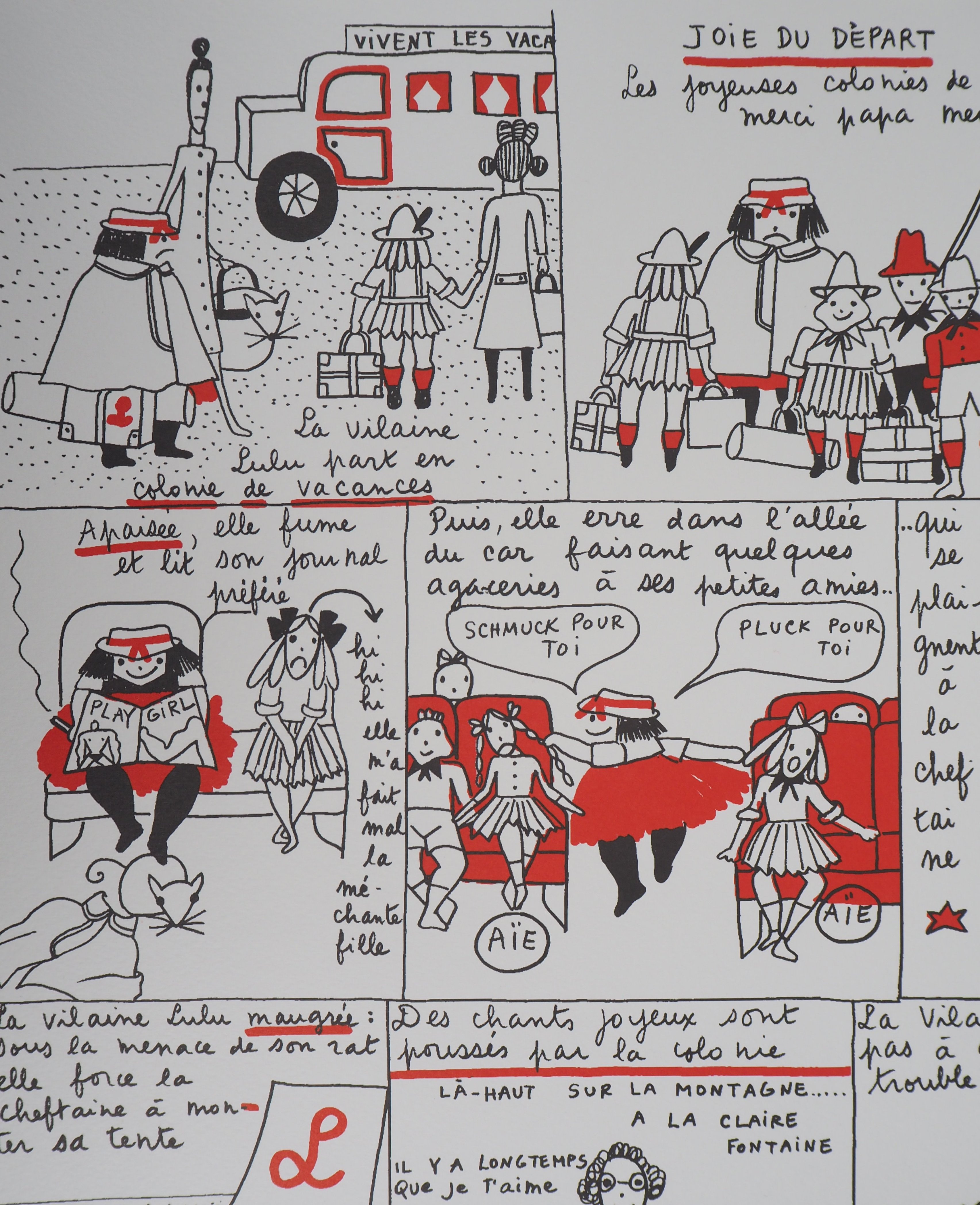 Yves Saint Laurent Nasty Lulu At Summer Camp Lithograph - 