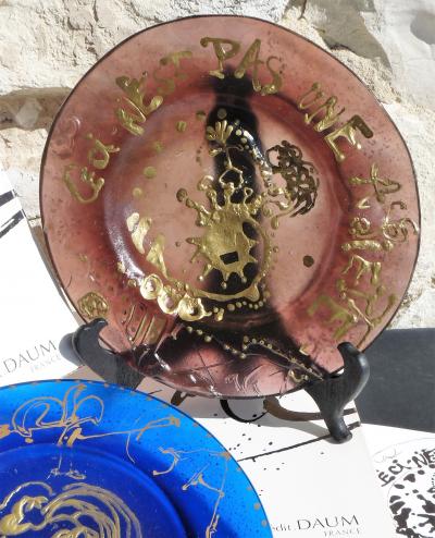Salvador Dali - Assiettes Daum Pâte de Verre Finition Or Signées Numérotées Certificats 2