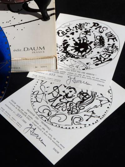 Salvador Dali - Assiettes Daum Pâte de Verre Finition Or Signées Numérotées Certificats 2