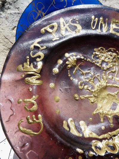 Salvador Dali - Assiettes Daum Pâte de Verre Finition Or Signées Numérotées Certificats 2
