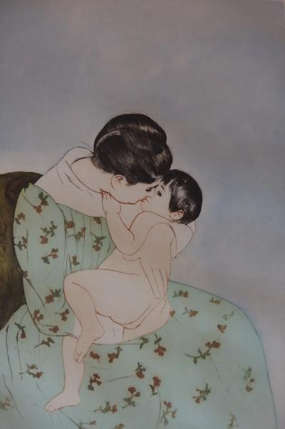 Mary CASSATT (d’après) : Maternité - Gravure originale 2