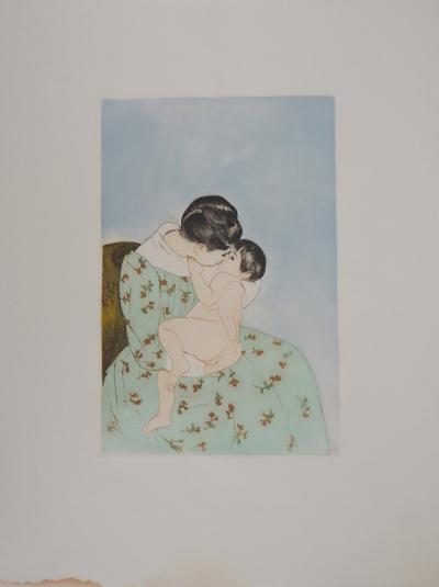Mary CASSATT (d’après) : Maternité - Gravure originale 2