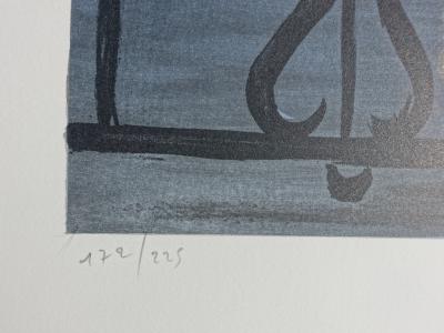Louise SALOMON -  Elegante sur le balcon - Lithographie originale signée au crayon 2