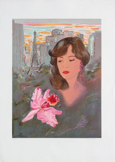 Jean-Claude CARSUZAN : Parisienne - lithographie originale signée, 2