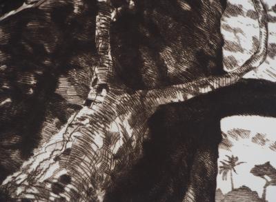 Gérard DIAZ - L’arbre noir - Gravure Originale Signée 2