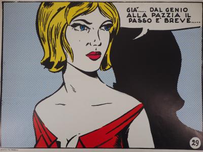 Dans le gout de Lichtenstein : Jeune femme blonde - Tirage Offset 2
