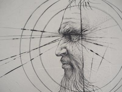 Pierre-Yves TRÉMOIS : Science, Hommage à Galilée - Gravure originale signée 2
