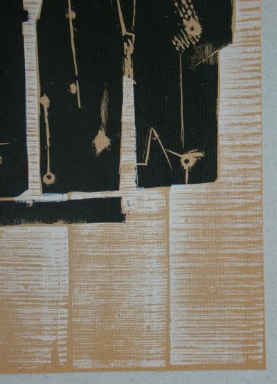 Pietro CONSAGRA - Sans titre, 1959 - Bois gravé original 2