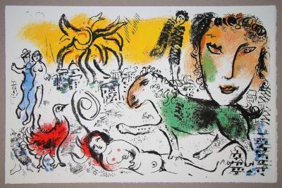 Marc CHAGALL - Le Cheval vert, 1973 - Lithographie originale 2