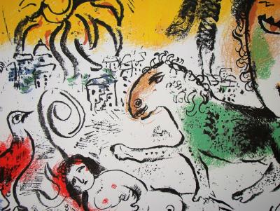 Marc CHAGALL - Le Cheval vert, 1973 - Lithographie originale 2