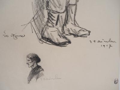 Théophile Alexandre STEINLEN : Le môme - Lithographie originale signée 2