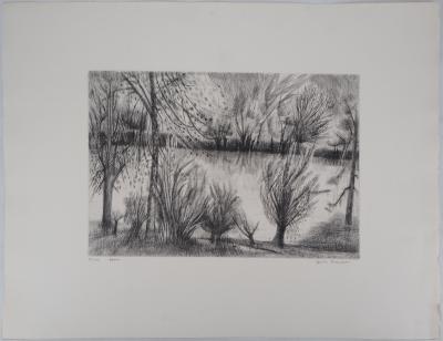 Janine ACREMANT : En forêt - Gravure originale signée 2