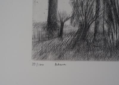 Janine ACREMANT : En forêt - Gravure originale signée 2