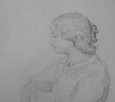 Jean François Armand BERNARD : Jeune femme - Dessin Original 2