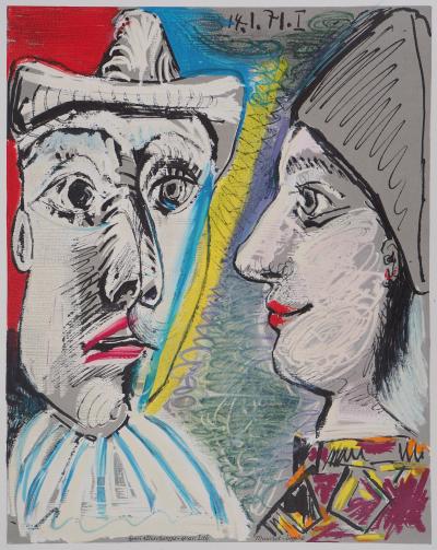 Pablo PICASSO (d’après) : Deux visages - Lithographie 2