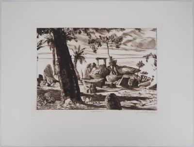 Gérard DIAZ - Ruines - Gravure Originale Signée 2