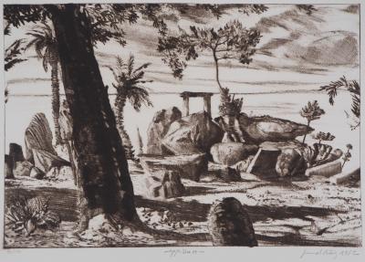 Gérard DIAZ - Ruines - Gravure Originale Signée 2