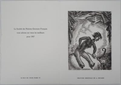 Albert DECARIS : L’aventure - Gravure Originale 2