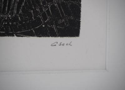 Hélène CSECH - Ibis, Gravure originale signée 2