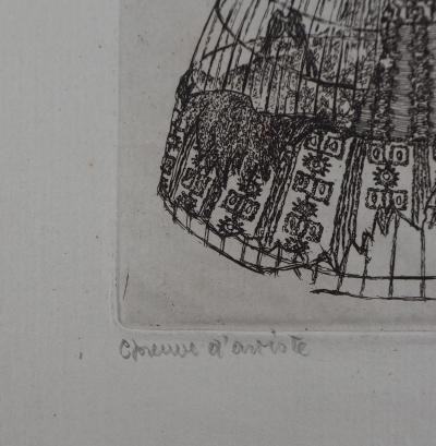 Jacques HOUPLAIN: Woman-nature - Original Signed Etching 2