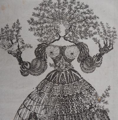 Jacques HOUPLAIN : Femme-nature - Gravure Originale Signée 2