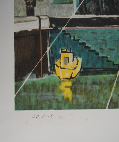Shizuka MURAYAMA : Sur le port - Lithographie Originale Signée 2