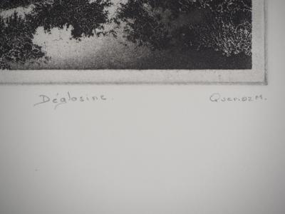Michel QUERIOZ : Déglasine - Gravure originale signée 2
