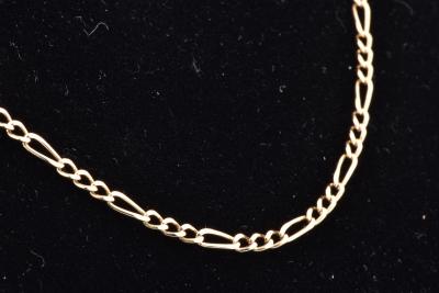 Collier homme en or jaune 18 carats (750/1000) chaîne en maille figaro 2