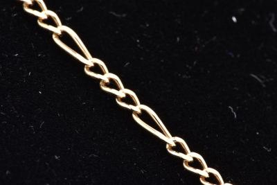 Collier homme en or jaune 18 carats (750/1000) chaîne en maille figaro 2