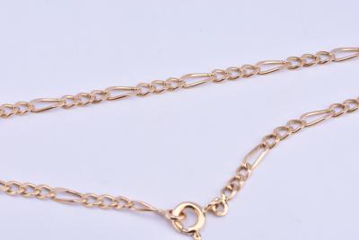Collier homme en or jaune 18 carats (750/1000) chaîne en maille figaro 2