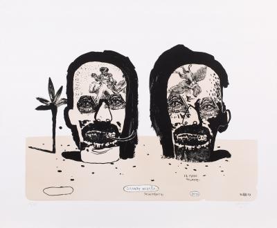 Damien DEROUBAIX - Graveurs, 2017 - Lithographie signée et numérotée 2