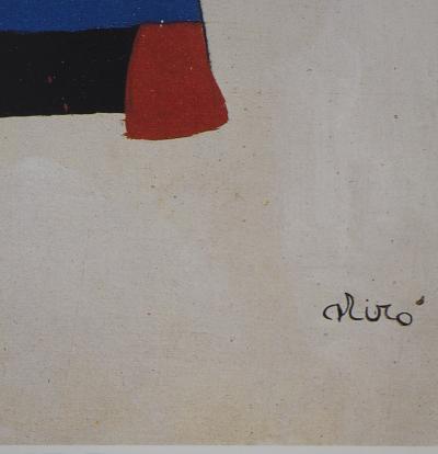 Joan MIRO : Femme, oiseau et étoile - Affiche originale d’époque Signée 2