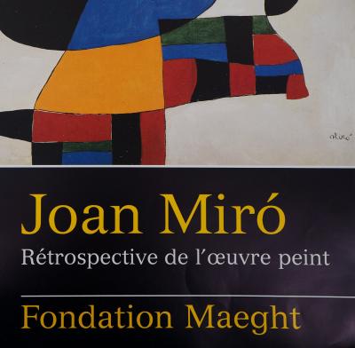 Joan MIRO : Femme, oiseau et étoile - Affiche originale d’époque Signée 2