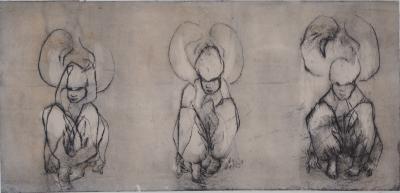 Patrick ROCARD : Les trois figures - Gravure originale signée 2