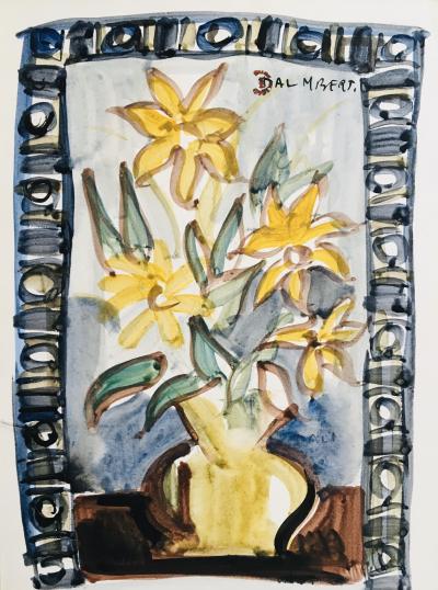 Daniel DALMBERT - Bouquet,1954 - Aquarelle signée 2