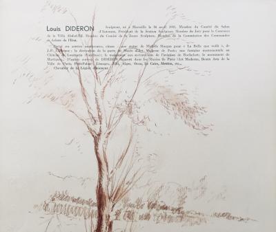 Louis DIDERON - Paysage - 1954 - Dessin signé 2