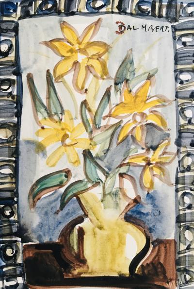 Daniel DALMBERT - Bouquet,1954 - Aquarelle signée 2