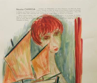 Nicolas CARREGA - Nature morte, 1954  - Aquarelle signée 2