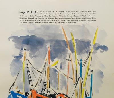 Roger WORMS - Etel, 1955 - Aquarelle signée 2