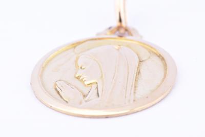 Pendentif Vierge Marie en or jaune 18 carats (750 millièmes) 2