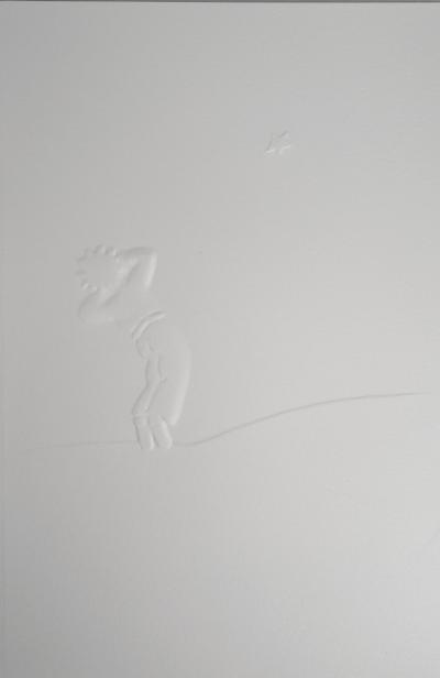 Antoine DE SAINT-EXUPERY : Le rêve du petit prince - Gravure sur bois 2