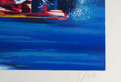 Victor Spahn: Formula 1 Ferrari Duel - Original signed silkscreen print 2