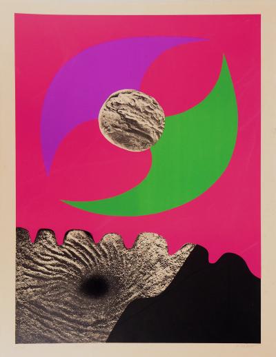 Jean PIAUBERT - Composition lunaire - Lithographie Originale Signée 2
