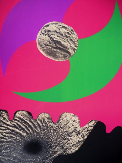Jean PIAUBERT - Composition lunaire - Lithographie Originale Signée 2