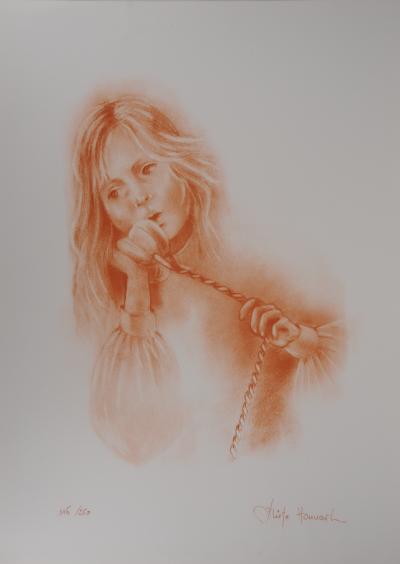 Juliette HONNART : Le téléphone - Lithographie Originale Signée 2