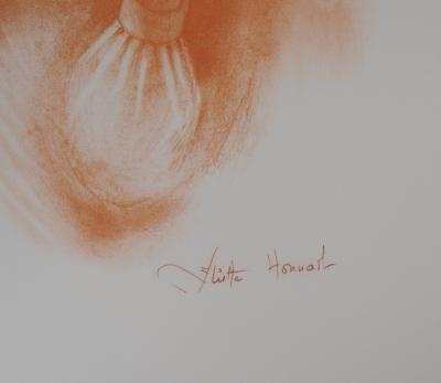 Juliette HONNART : Le jeune violoniste - Lithographie Originale Signée 2
