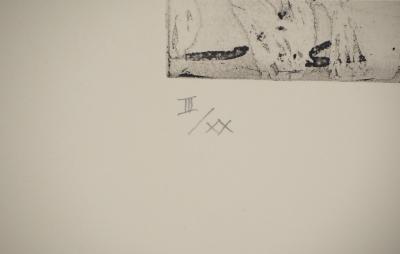 YUK : Composition noire et blanche - Gravure originale signée 2