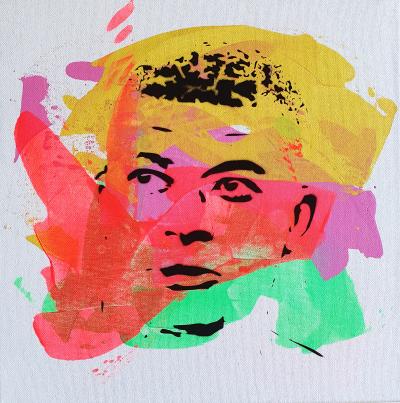 PyB - Kylian Mbappé - Technique mixte sur toile 2