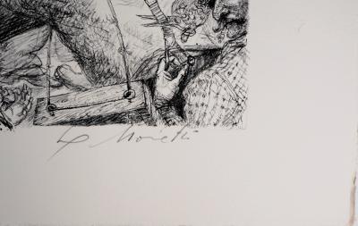 Lucien-Philippe MORETTI : Le train - Lithographie Originale Signée 2